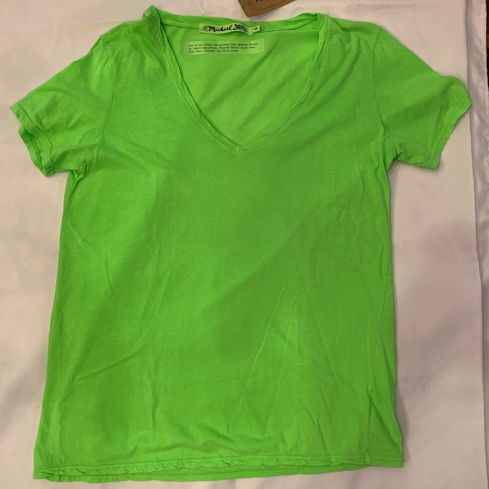Michael Stars 60 Singles Short Sleeve Ultra Lime